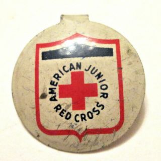 Vintage Ww Ii Era American Junior Red Cross Lapel Button Clamp Pin