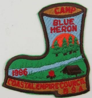 1986 Coastal Empire Council Bsa Camp Blue Heron Dbr Bdr.  [c - 692]