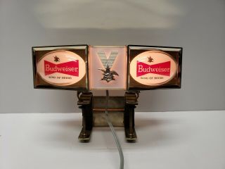 Budweiser Beer Lighted Cash Register Topper Bar Rail Sign Display Anheuser Busch
