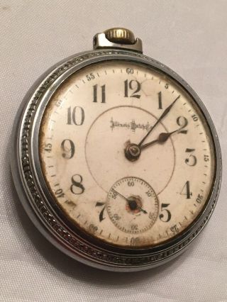 Vintage Illinois Pocket Watch Bunn 17 Jewel Railroad Company