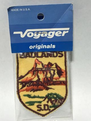 Badlands National Park South Dakota Sd Souvenir Yellow Embroidered Patch Badge