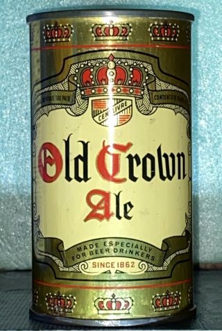 Old Crown Ale Beer Can,  Centlivre Brewing Co.  Fort Wayne,  In.  Irtp,  Flat Top,  Oi