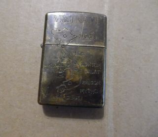 Vintage 1964/65 Zippo Personalized Lighter From Vietnam Tay Ninh