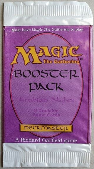 Arabian Nights Booster Pack Wrapper Mtg Magic The Gathering Empty Opened Vintage