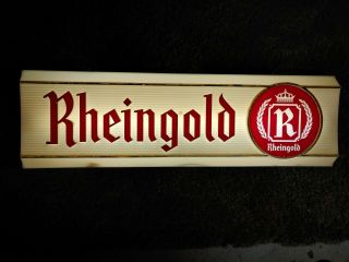 Vintage Rheingold Beer Double Sided Lighted Bar Sign 1960s ?