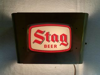 Vintage Stag Beer Lighted Sign Sconce Belleville