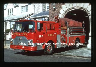 York City Engine 284 1970 Mack Cf Pumper Fire Apparatus Slide