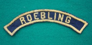 Circa 1950 Boy Scouts Roebling Jersey Blue & Gold Community Strip Patch