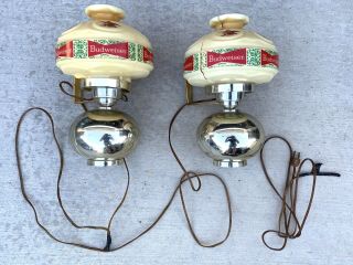 Vintage Budweiser Beer Wall Sconce Or Table Lamp Light Parts