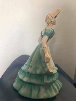 Vintage Liv Figurine Florence Ceramics Pasadena,  Light Blue Dress 3
