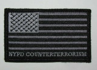 York State City Police Nypd Counter Terrorism Bureau Ctb Flag Vest Patch H&l