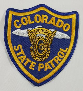 Retired: United States Colorado State Patrol Patch 3 - 1/2 " X 4 - 1/4 " Collectors