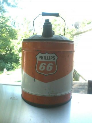Phillips 66 Vintage 5 Gal Motor Oil Can Vintage Gas Service Station St.  Louis Mo.