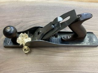 Vintage Stanley Bailey No.  5,  14 " Wood Plane Type 11 With 3 Patent Dates 1910
