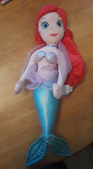 Disney Store The Little Mermaid Princess Ariel 20 " Plush Doll