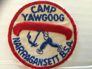 Camp Yawgoog Narragansett Council Older Cut Edge Patch - W