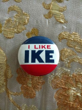 Dwight D.  Eisenhower I Like Ike President 1 3/8 " Political Campaign Button Pin