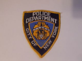 Vtg Nypd City Of York Police Department Patch