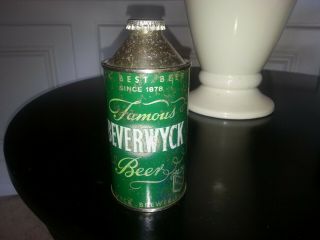 Beverwyck Famous Beer Cone Top Irtp Beer Can Albany,  York Tax Cap