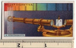 Early Spectroscope Apparatus Machine 90,  Y/o Ad Trade Card