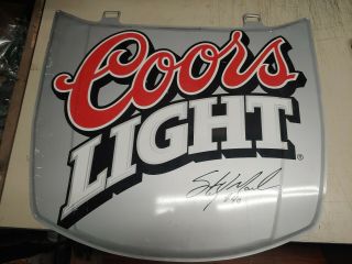 Coors Light Hood Decoration Signed By Sterling Marlin