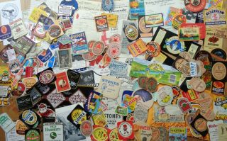Huge Accumulation Of Old Drinks Labels And Other Paper Ephemera
