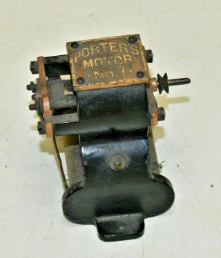 L137 - Antique Porter " S Motor No.  1 Early Ac - Dc Electric Open Coil Miniature Toy