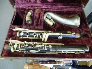 Vintage V.  Kohlert Sons Maker Wood Alto Clarinet W\case Not Working\part No Res