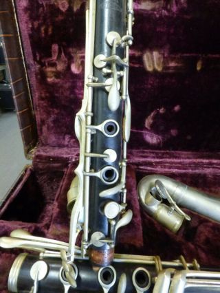 Vintage V.  Kohlert Sons Maker Wood Alto Clarinet w\case NOT WORKING\PART NO RES 3