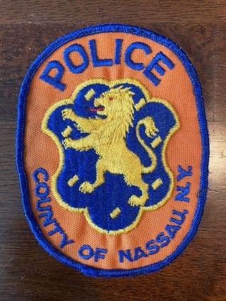 County Of Nassau Police Patch - York - Cheesecloth - Vintage