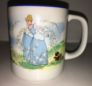 Cinderella Mug Disneyland Disney World Cup Fairy Godmother Mice Coach Vintage