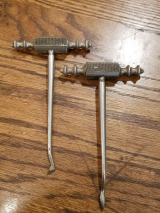 (2) Antique Dental Tools CLEV - DENT 2 & 4 L&W surgical medical vintage doctor 2