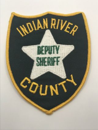 Rare Vintage Indian River County Florida Deputy Sheriff Patch Cheesecloth