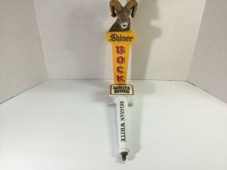 Shiner Bock Texas Ram Head Beer Tap Handle & Shiner White Wing Tap