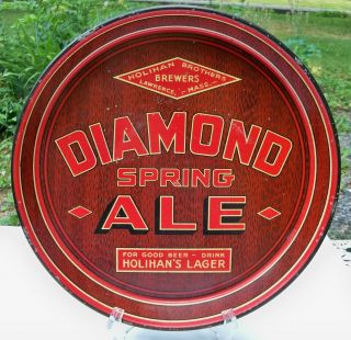 Diamond Spring Ale Beer Tray - Holihan Brothers Brewers - Lawrence,  Mass