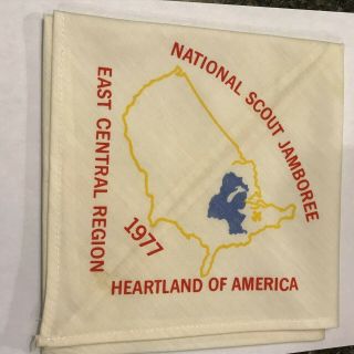 1977 National Jamboree East Central Region Boy Scout Neckerchief Tt1