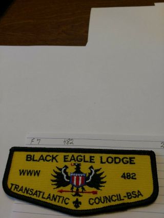 Oa Flap Black Eagle Lodge 482,  F - 7,  Blk Border,  Blk Fdl