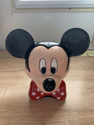 Disney Mickey Mouse Head Teleflora Flower Vase Gift Planter Bow Tie Figurine