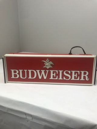Vintage Budweiser Beer Sign Light Bar Pool Table Room