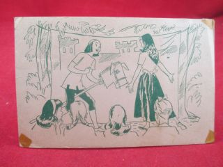 Girl Scouts Camp Postcard - 1946