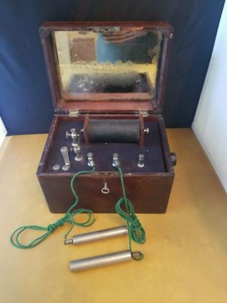 Home Medical Apparatus Quack Shock Machine In Wood Box