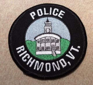 Vt Richmond Vermont Police Patch