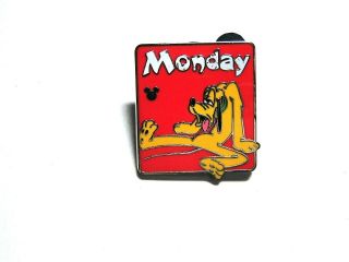 Disney Pin Hidden Mickey Pluto Days Of The Week - Monday Authentic [97229]
