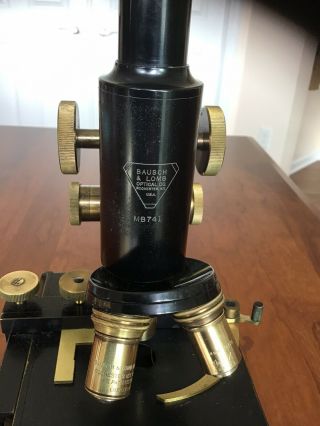 Antique Bausch And Lomb Microscope