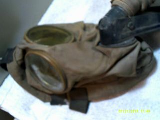Vintage Ww1 World War 1 Us Army Gas Mask And Anti Dim Stick