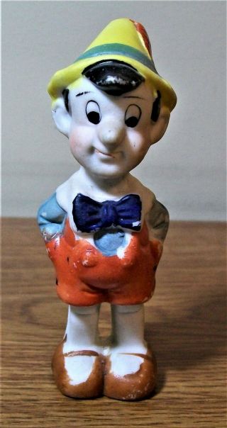 Walt Disney Prod.  Pinocchio Figurine Bisque Made In Japan 1930 