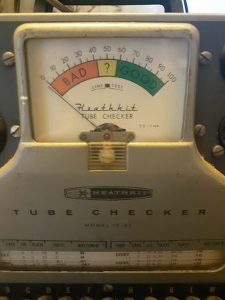 Vintage Heathkit Tube Checker Model It - 21 2