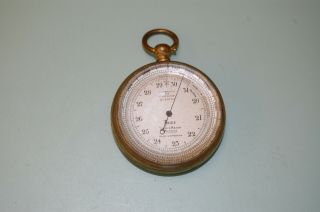 Antique Pocket Barometer Altimeter By Tycos Short & Mason London Compensated