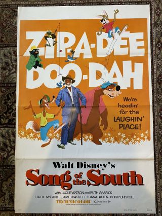 Song Of The South Disney 27x41 One Sheet Movie Poster