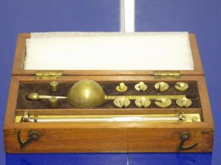 Antique,  Mahogany Cased Hydrometer By A Franks,  Manchester,  Liverpool,  Hull/